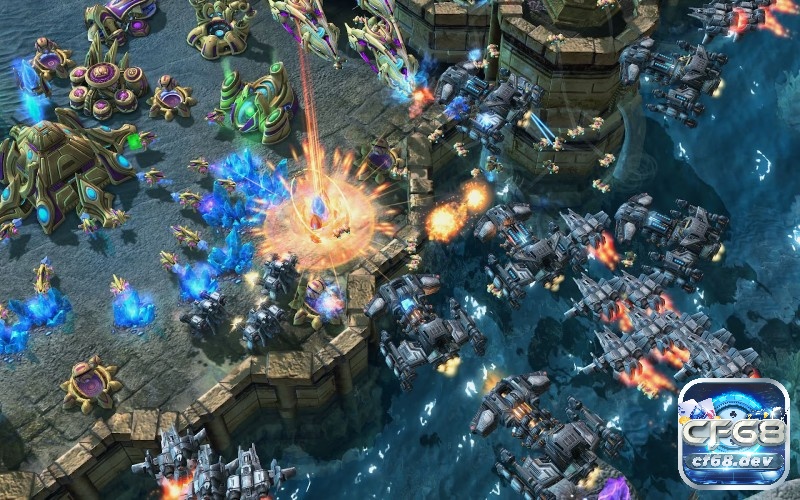 Game StarCraft II: Wings of Liberty với gameplay đỉnh cao Người chơi phải xây dựng căn cứ vững mạnh và triển khai lực lượng quân đội một cách chiến lược