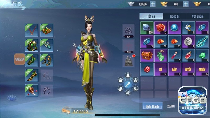 Game Võ Lâm Thiên Tuyệt: Game nhập vai chiến đấu đỉnh cao Bộ trang bị trong game