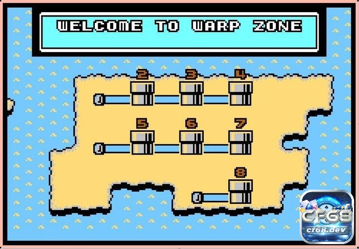 Game Super Mario Bros. 3: Hành trình kinh điển của Mario Bản đồ hiển thị lộ trình cấp độ mà bạn cần vượt qua