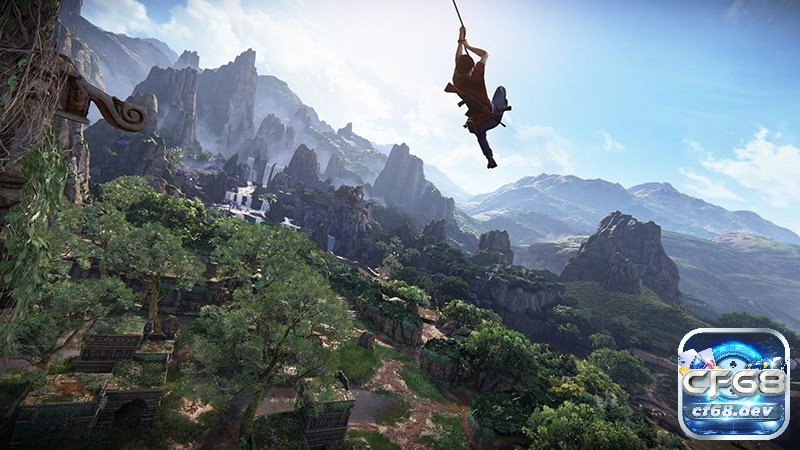 Game Uncharted 4: A Thief's End – Game phiêu lưu kịch tính Người chơi có thể sử dụng dây thừng, leo tường và đu trên các cột để di chuyển