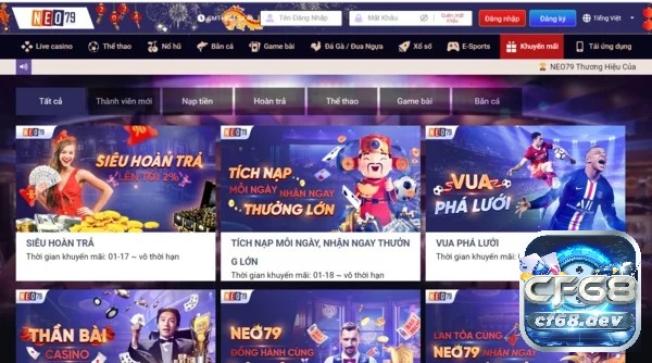 Đăng ký Neo79 - Khởi đầu hành trình cùng nhà cái hàng đầu Hãy tìm hiểu kỹ lưỡng về quy trình đăng ký Neo79 ngay tại cf68!