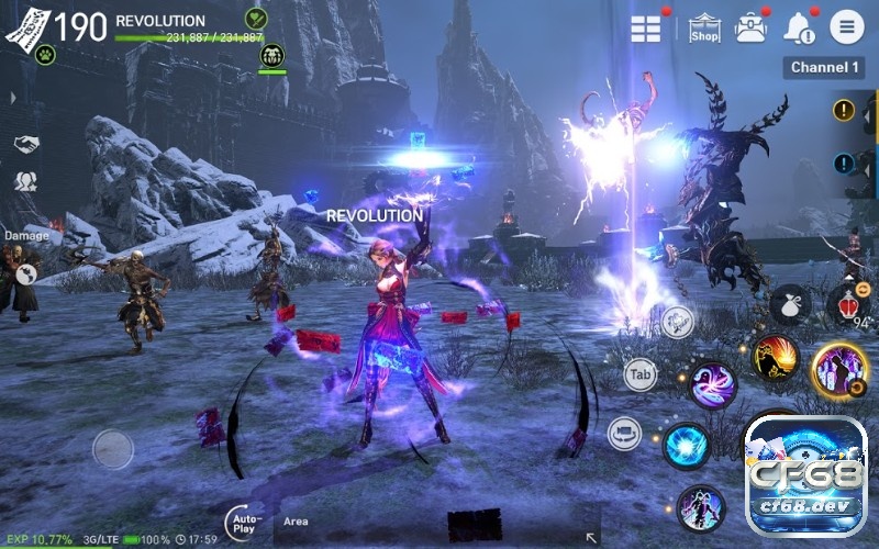 Game nhập vai thần thoại cho android càng chơi càng thích Blade & Soul Revolution được tối ưu hóa cho di động