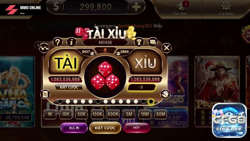 Tài xỉu club - Cổng game cá cược lớn nhất Việt Nam Lựa chọn mức đặt cược trong tài xỉu club phù hợp với anh em nhé