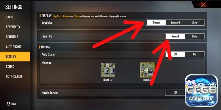 Cách giảm lag Free Fire giúp tăng hiệu suất chơi game mượt mà Chọn mức đồ họa "Mượt" (Smooth) giúp giảm tải đáng kể cho bộ xử lý và card đồ họa