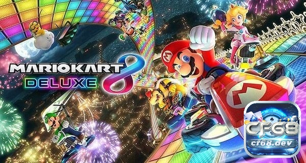 Các game nintendo switch hay nhất năm 2025, đáng chơi nhất Mario kart 8 deluxe là tựa game đua xe kart hay nhất với đồ họa sắc nét tạo nên những đường đua sống động