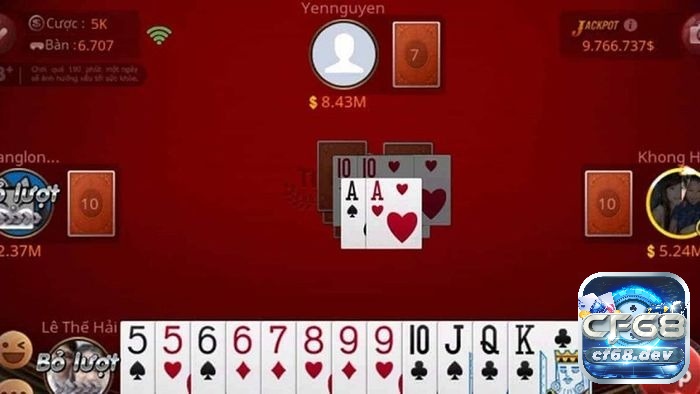 Game bài tiến lên miền nam: Luật chơi đầy đủ và dễ hiểu nhất Sử dụng đôi A để chặn đôi 10 theo quy định luật chơi