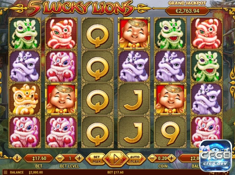 Game slot 5 lucky lions: Thế giới slot thần tài phương Đông Game slot 5 Lucky Lions là lựa chọn lý tưởng cho người yêu thích slot game đậm chất văn hóa Á Đông.