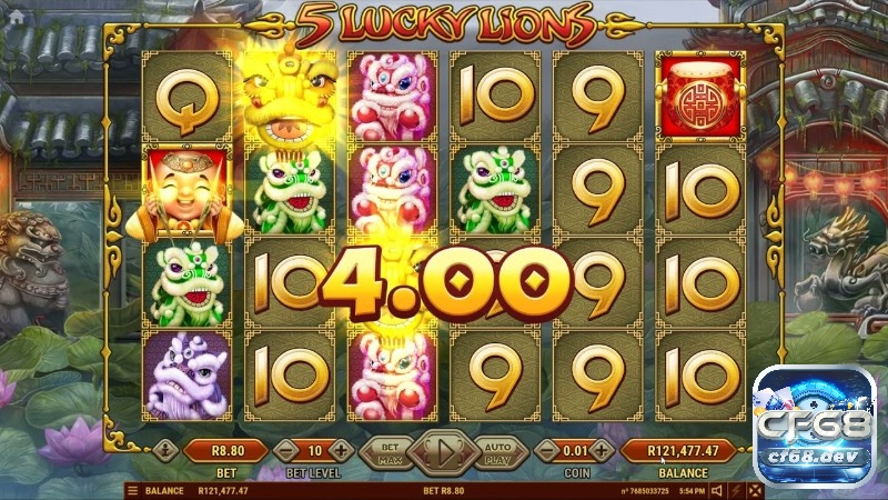 Game slot 5 lucky lions: Thế giới slot thần tài phương Đông 5 Lucky Lions mang đến cơ hội thắng cược đầy hấp dẫn cho mọi người chơi.