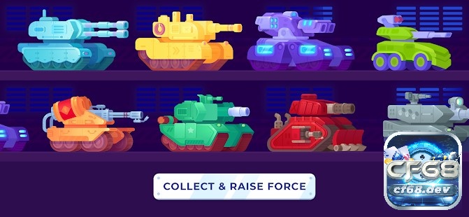 Game Tank Stars – Game bắn xe tăng vui nhộn nên thử ngay Mỗi chiếc xe tăng trong Tank Stars đều có phong cách và kỹ năng riêng, đa dạng hóa chiến thuật