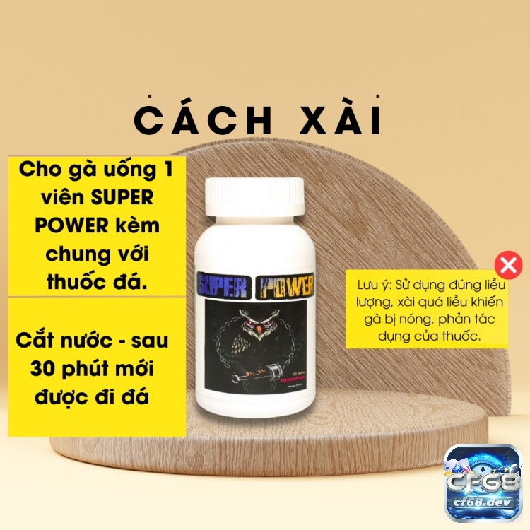 Thuốc gà đá là gì? Các loại thuốc gà đá tốt nhất 2025 Super Power là loại thuốc tăng bo mạnh cho gà đá chuyên nghiệp