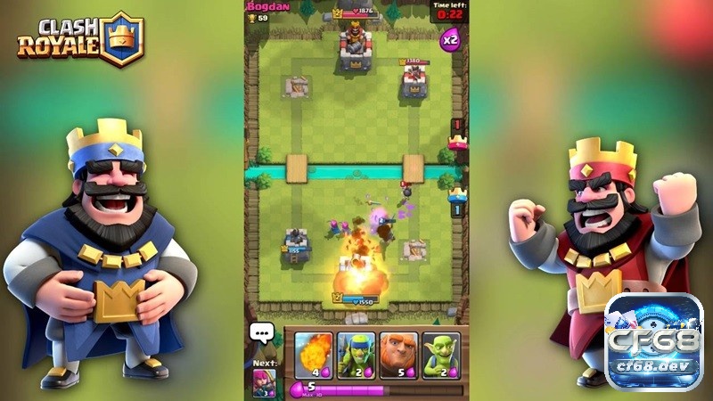 Game màn hình dọc online hay nhất: Chơi 1 tay, giải trí mọi lúc Trận đấu 3 phút kịch tính với chiến lược thả quân và quản lý năng lượng hợp lý.