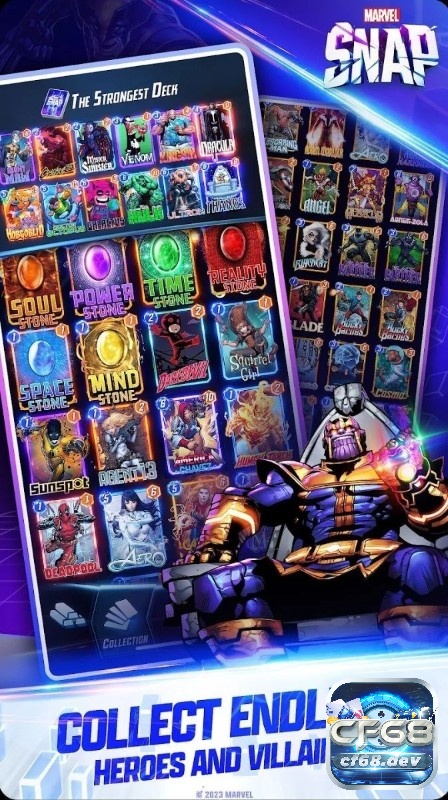 Game màn hình dọc online hay nhất: Chơi 1 tay, giải trí mọi lúc Thu thập siêu anh hùng Marvel, tạo bộ bài độc đáo và tham gia trận đấu nhanh gọn.