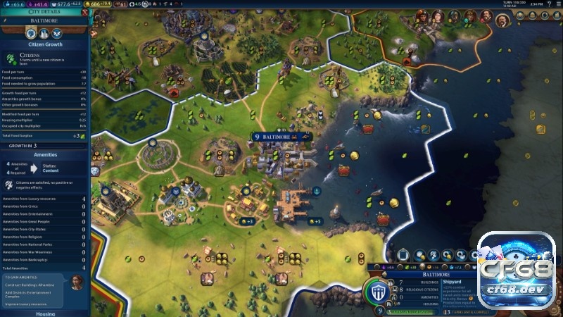 Game Sid Meier’s Civilization VI – Đế chế huyền thoại trở lại Districts giúp người chơi quy hoạch thành phố rõ ràng và chủ động hơn trong game Sid Meier’s Civilization VI