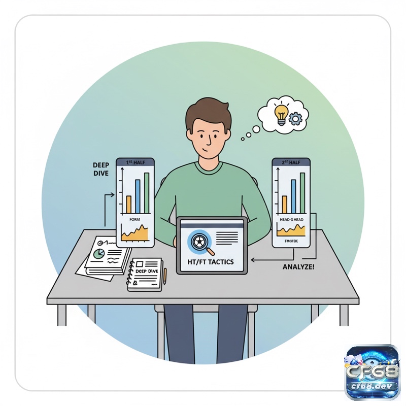 Kèo HT/FT là gì? Chiến thuật và kinh nghiệm chơi từ cao thủ Người chơi cá cược phân tích phong độ đội bóng và lịch sử đối đầu để soi kèo HT/FT hiệu quả