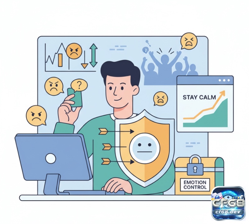 Kèo HT/FT là gì? Chiến thuật và kinh nghiệm chơi từ cao thủ Người chơi cá cược giữ tâm lý vững vàng để tránh bẫy cảm xúc và áp lực đám đông khi chơi kèo HT/FT
