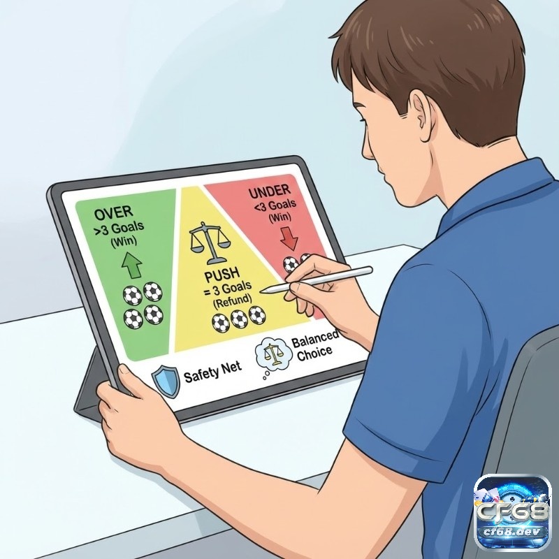 Kèo tài xỉu 3 quả là gì? Kinh nghiệm thực từ chuyên gia Người chơi phân tích biểu đồ cá cược kèo tài xỉu 3 quả với ba kết quả: thắng khi trên 3 bàn, thua khi dưới 3 bàn và hoàn tiền khi đúng 3 bàn, thể hiện tính an toàn của kèo này