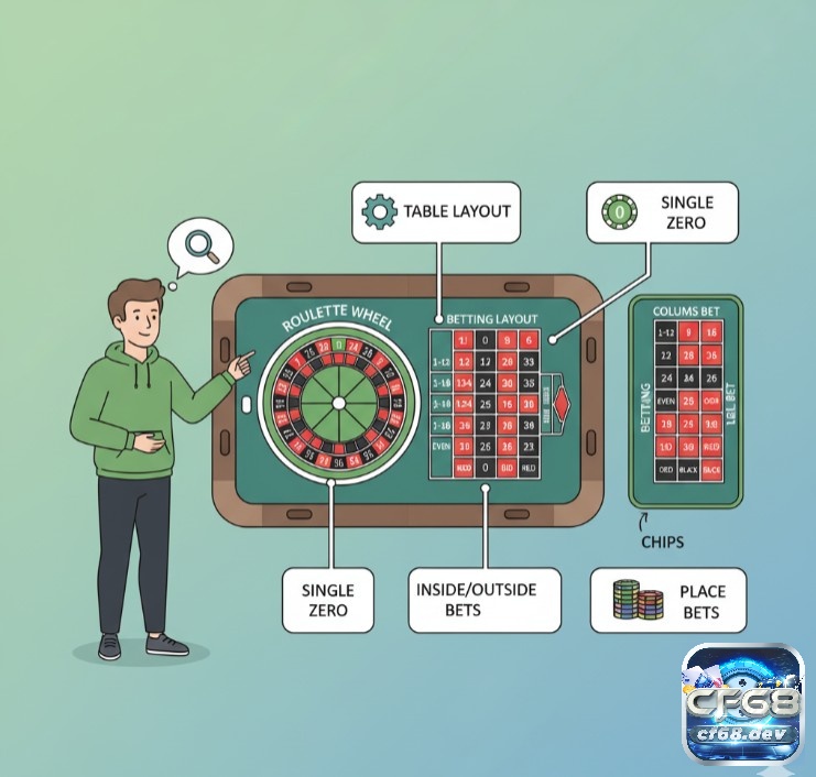 Roulette European là gì? Giải thích chi tiết từ A đến Z Người chơi tìm hiểu cấu tạo và các thành phần chính của bàn Roulette European để tham gia hiệu quả