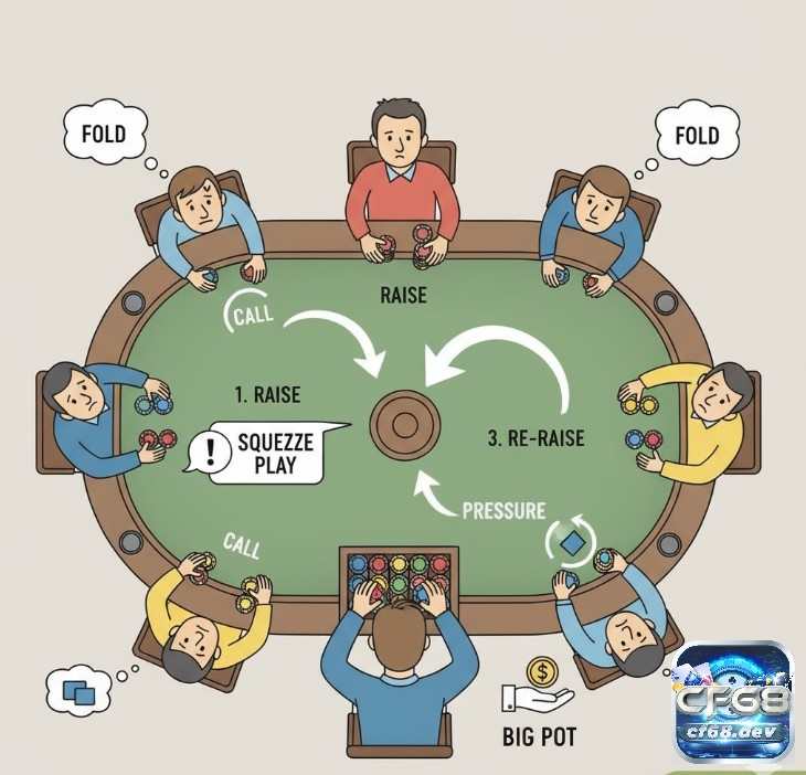 Squeeze play poker là gì? Phân tích chi tiết từ chuyên gia!