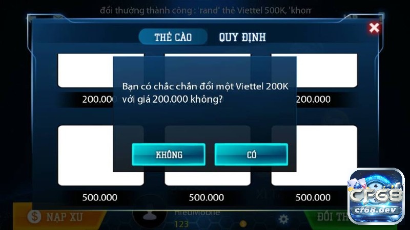 Baccarat đổi thưởng: Luật chơi, cách chơi, mẹo chơi dễ thắng Dễ dàng đổi thành thẻ cào giá trị cũng như lấy vật phẩm trong game