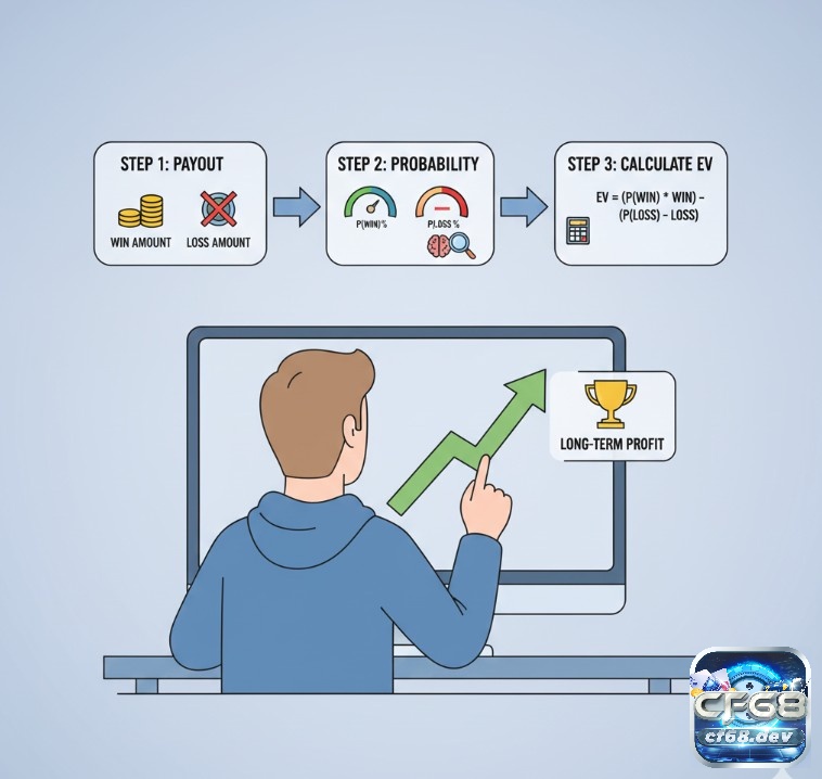 Cách quy đổi payout sang EV chi tiết nhất cho anh em Expected Value được người chơi cá cược tính toán dựa trên mức trả thưởng và xác suất ước tính theo công thức EV