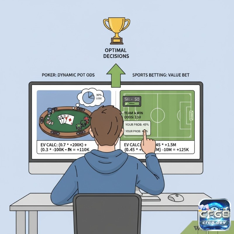Cách quy đổi payout sang EV chi tiết nhất cho anh em Người chơi cá cược phân tích ví dụ thực chiến về Poker và cá cược thể thao để hiểu cách tối ưu hóa quyết định bằng EV