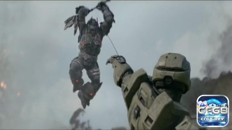 Game Halo Infinite FPS quân sự khốc liệt, đấu trí căng não Pha giao tranh cự ly trung bình với khiên năng lượng và lựu đạn