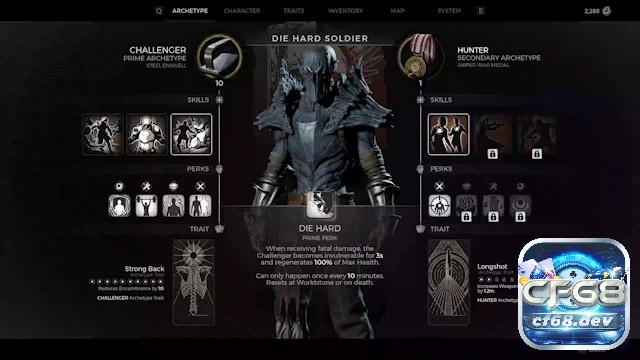 Game Remnant II: Souls Shooter RNG cực gây nghiện trên PC Giao diện lựa chọn lớp nhân vật và kỹ năng
