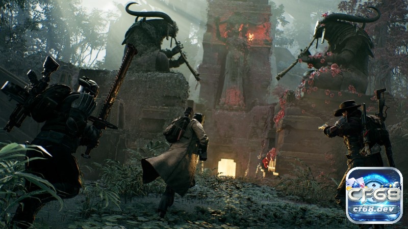 Game Remnant II: Souls Shooter RNG cực gây nghiện trên PC Nhóm người chơi phối hợp bắn và né ở một đấu trường boss