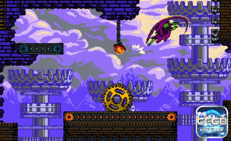Game Shovel Knight: Treasure Trove - Game đi ngang cực đỉnh Hiệp sĩ cầm xẻng đứng trên nền đồ họa pixel, phía sau là lâu đài và bầu trời đêm trong game Shovel Knight: Treasure Trove