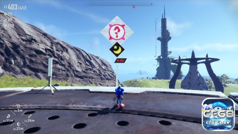 Game Sonic Frontiers: Hành trình thế giới mở của nhím xanh Các biểu tượng thử thách rải trên bản đồ giúp người chơi luôn có mục tiêu gần để hướng tới