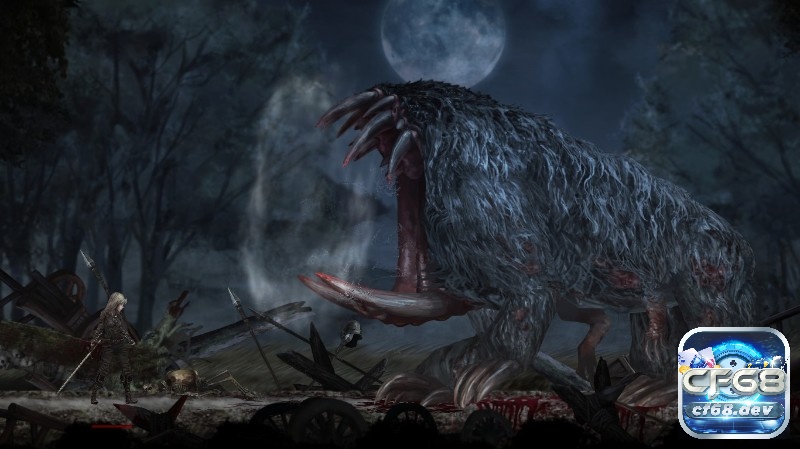 Game Vigil: The Longest Night - Dark Action RPG thử thách sâu Một cảnh boss chiến trong Vigil: The Longest Night với nhạc nền dồn dập và không khí u ám