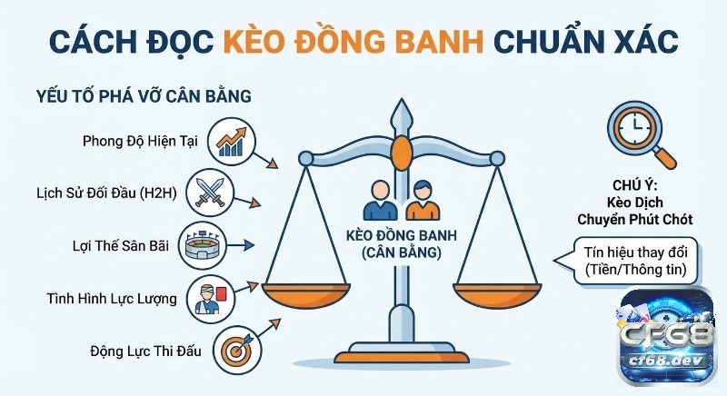 Kèo đồng banh là gì? Cách đọc và bắt kèo chuẩn xác nhất 2026 Hướng dẫn đọc kèo đồng banh chuẩn xác bằng phân tích yếu tố phá vỡ cân bằng và chú ý kèo dịch chuyển phút chót