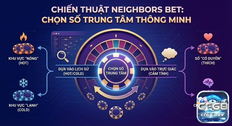 Neighbors Bet là gì? Giải thích chi tiết & Cách chơi chuẩn xác Tổng quan chiến thuật Neighbors Bet: cách chọn số trung tâm thông minh dựa trên lịch sử Hot/Cold và trực giác