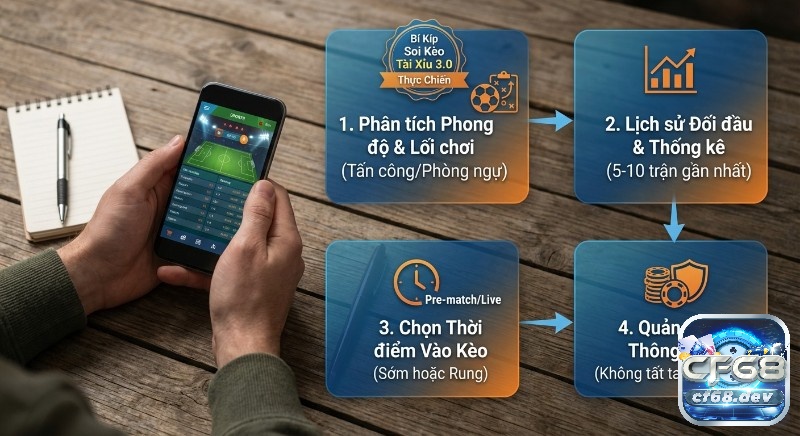 Tài xỉu 3.0 là gì? Bí quyết thắng kèo bóng đá 3 trái 2026 Quy trình 4 bước thực chiến soi kèo Tài Xỉu 3.0, phân tích phong độ, lịch sử đối đầu, và quản lý vốn thông minh
