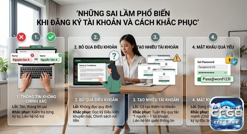 Đăng ký tài khoản casino gồm gì? Hướng dẫn chi tiết Checklist 4 sai lầm phổ biến khi đăng ký tài khoản casino gồm gì tài khoản casino và cách khắc phục chi tiết