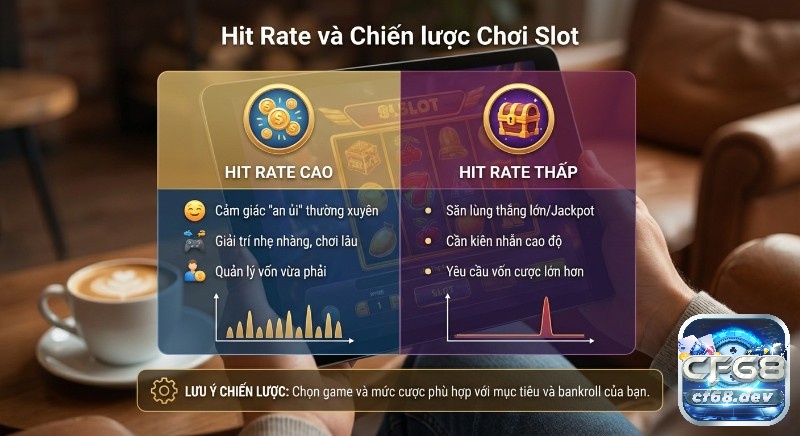 Hit rate là gì trong slot? Cách tối ưu chiến thắng hiệu quả Bảng so sánh chiến lược hit rate là gì trong slot giữa lợi ích thắng nhỏ và săn jackpot, hỗ trợ quản lý vốn hiệu quả