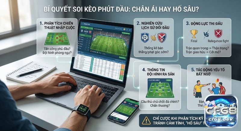 Kèo phút đầu/10 phút đầu là gì? Giải mã A-Z, bí quyết thắng lớn Checklist 5 yếu tố chuyên gia soi kèo phút đầu/10 phút đầu là gì, từ chiến thuật đến động lực thi đấu, giúp bạn tìm chân ái tránh hố sâu