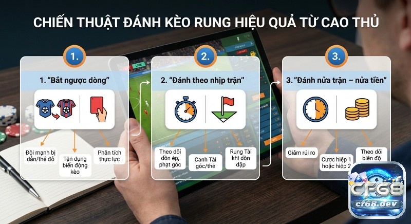Kèo rung là gì? Bí quyết đánh kèo rung luôn thắng từ cao thủ Hướng dẫn chi tiết 3 chiến thuật đánh kèo rung hiệu quả từ cao thủ, cách áp dụng cho từng diễn biến trận đấu