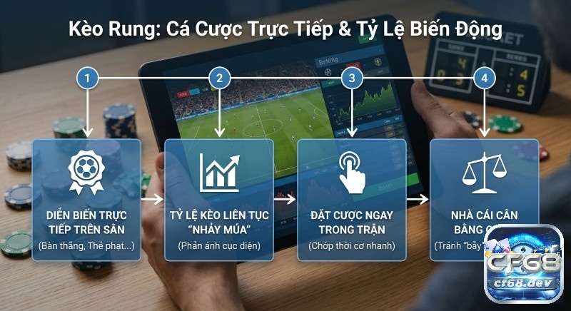 Kèo rung là gì? Bí quyết đánh kèo rung luôn thắng từ cao thủ Cơ chế hoạt động kèo rung là gì, cá cược trực tiếp với tỷ lệ biến động liên tục, giải thích 4 bước từ diễn biến thực tế đến cân bằng cược của nhà cái