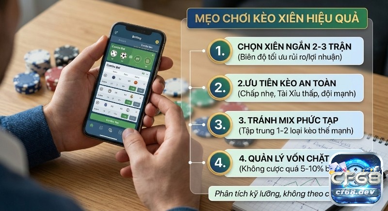 Kèo xiên 2-3-4 là gì? Cách tính và mẹo chơi thắng lớn Checklist 4 mẹo chơi kèo xiên hiệu quả, chỉ dẫn chọn xiên ngắn 2-3 trận, ưu tiên kèo an toàn và quản lý vốn chặt chẽ