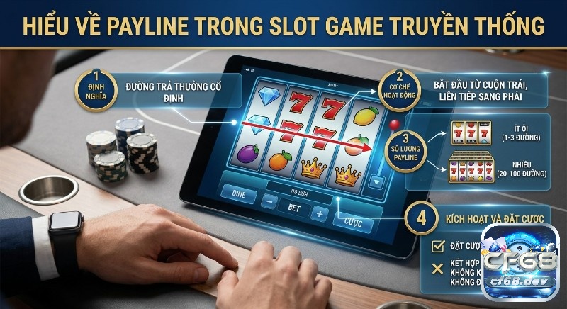 Payline vs Ways to Win: Giải thích sự khác biệt chi tiết Tổng quan các yếu tố Payline trong slot game truyền thống, gồm định nghĩa, cơ chế hoạt động, số lượng và cách kích hoạt đặt cược chi tiết