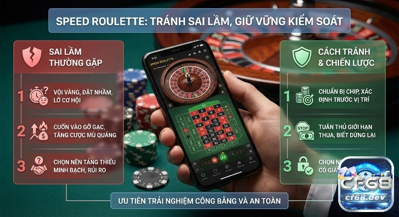 Speed Roulette là gì? Cách chơi và mẹo thắng lớn siêu tốc Tổng quan chiến lược Speed roulette là gì: tránh 3 sai lầm chết người và áp dụng 3 giải pháp giữ vững kiểm soát khi đặt cược