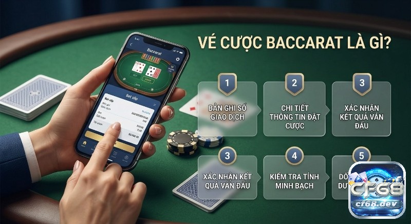 Cách đọc vé cược Baccarat: Hướng dẫn chi tiết cho người mới Hướng dẫn 5 bước hiểu vé cược Baccarat là gì, từ ghi nhận giao dịch đến xác nhận kết quả và kiểm tra minh bạch