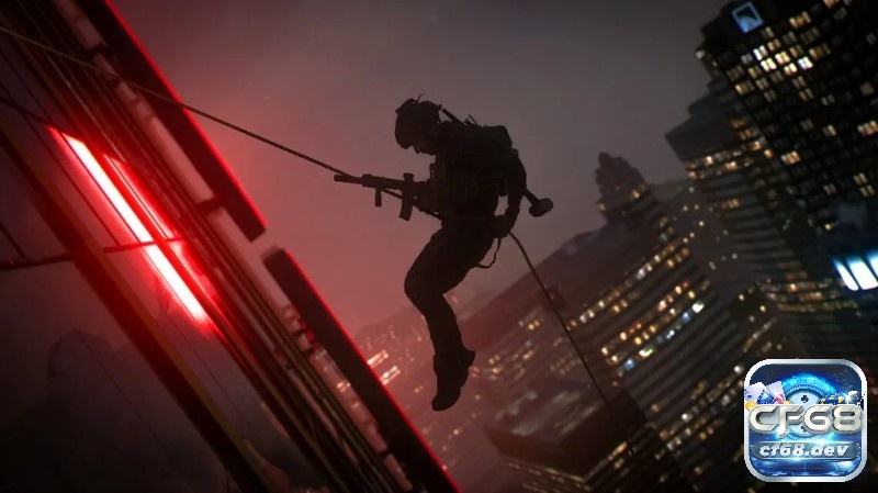 Game Call of Duty: Modern Warfare II (2022) - Tử chiến tàn khốc Khung cảnh đô thị đêm và hiệu ứng ánh sáng trong Modern Warfare II