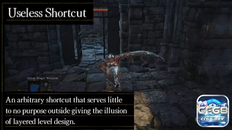 Game Dark Souls III: Sự sụp đổ của các Chúa tể tàn tro Hành lang đá, cầu treo và lối rẽ bí mật trong một khu vực đổ nát của Lothric