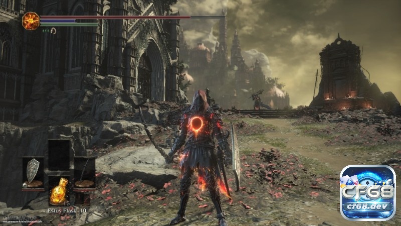 Game Dark Souls III: Sự sụp đổ của các Chúa tể tàn tro Kiến trúc đổ nát và sắc xám tro giúp thế giới Lothric mang vẻ đẹp lạnh, tàn và giàu tính biểu tượng