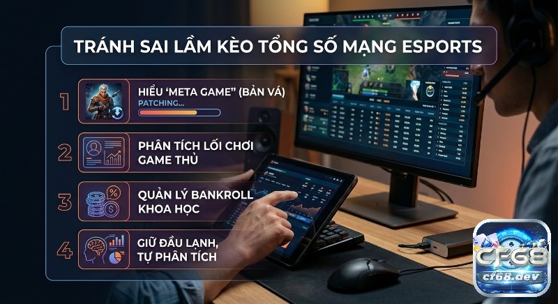 Kèo eSports tổng số mạng: Hướng dẫn cá cược, thắng lớn Checklist 4 bước tránh sai lầm, kèo eSports tổng số mạng Esports: hiểu meta, phân tích lối chơi, quản lý vốn và giữ đầu lạnh