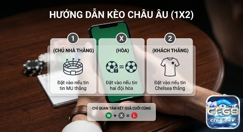 Tỷ lệ kèo là gì? Hướng dẫn đọc kèo bóng đá chuẩn xác nhất A-Z Hướng dẫn chi tiết cách đọc kèo châu Âu (1X2), giải thích các lựa chọn đặt cược 1 (chủ nhà thắng), X (hòa), 2 (khách thắng)