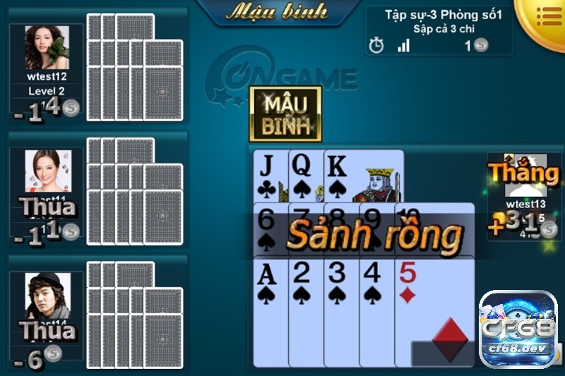 Game bài mậu binh: Khám phá cách chơi đơn giản và chính xác Tổ hợp Sảnh rồng ( A-K) trong game bài mậu binh