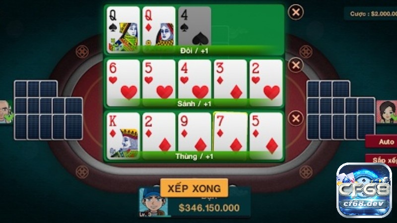 Game bài mậu binh: Khám phá cách chơi đơn giản và chính xác Xếp tổ hợp lá bài vào 3 chi theo thứ tự độ lớn